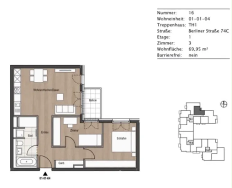 Modern, Quiet 3-Room Apartment in the LIV.BERLIN New Development Complex — photo 1